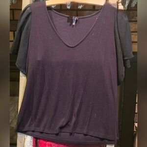 1. State Black V-Neck Blouse